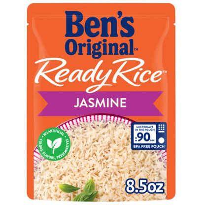 Ready Rice Jasmine Rice, Easy Dinner Side, 8.5 OZ Pouch (Pack of 6)