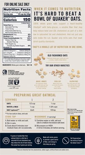 Old Fashioned Rolled Oats, Non GMO Project Verified, Two 64Oz Bags in Box, 90 Servings, 4 Pound (Pack of 2)