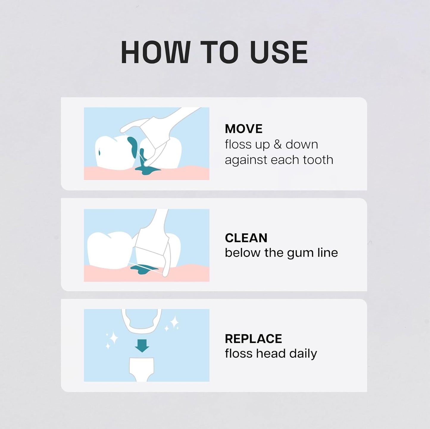 Ultraclean Access Flosser Refill Heads, Mint, Plaque Remover for Teeth, Shred Resistant, for Hard to  Areas, Oral Care, PFAS Free, for Adults & Kids, 1 Pack, 28 Count