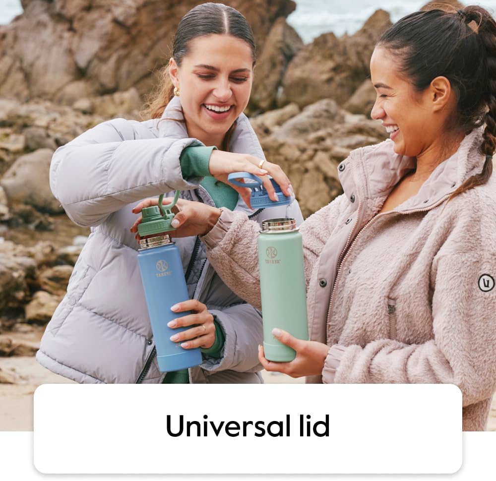 Actives Water Bottle with Spout Lid - Bottle with Double Stainless Steel Insulation - Dishwasher Safe & Bpa-Free - Bottle with Spout Lid & Removable Bumper - 24 Oz, Midnight Blue