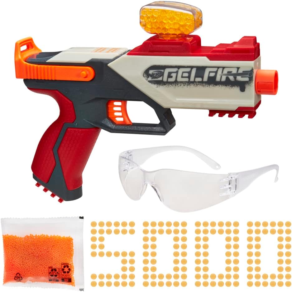 Pro Gelfire Legion Spring Action Blaster, 5000 Rounds, 130 Hopper, Protective Eyewear, Slam Fire, Ages 14 & Up