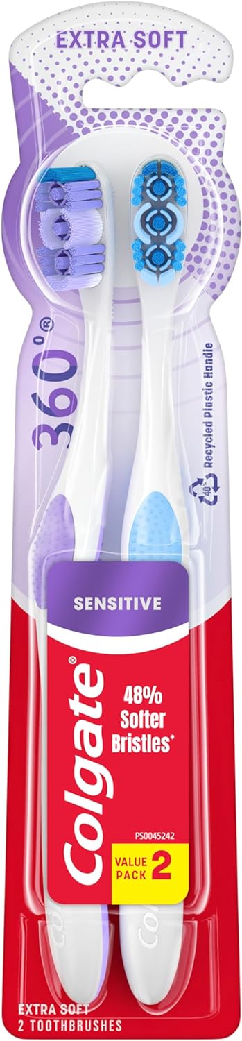 Enamel Health Sensitive Toothbrush, Extra Soft, 2 Ct