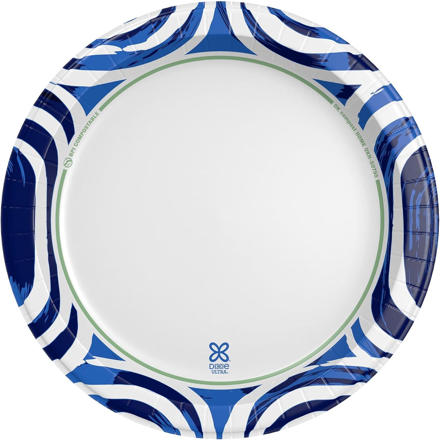 Ultra, Large Paper Plates, 10 Inch, 100 Count, 3X Stronger*, Heavy Duty, Microwave-Safe, Soak-Proof, Cut Resistant, Disposable Plates for Heavy, Messy Meals