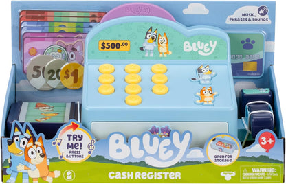 Cash Register. Press the Buttons to Hear Beeps, Sounds and Phrases from  and Bingo |Use the Scanner to Scan Packages and Pretend to Run a Shop | Includes Toy Credit Card and Dollar Bucks!