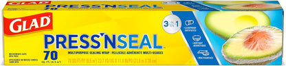 Press'N Seal Plastic Wrap for Food, Griptex Technology, 70 Square Foot Roll (Pack of 1)