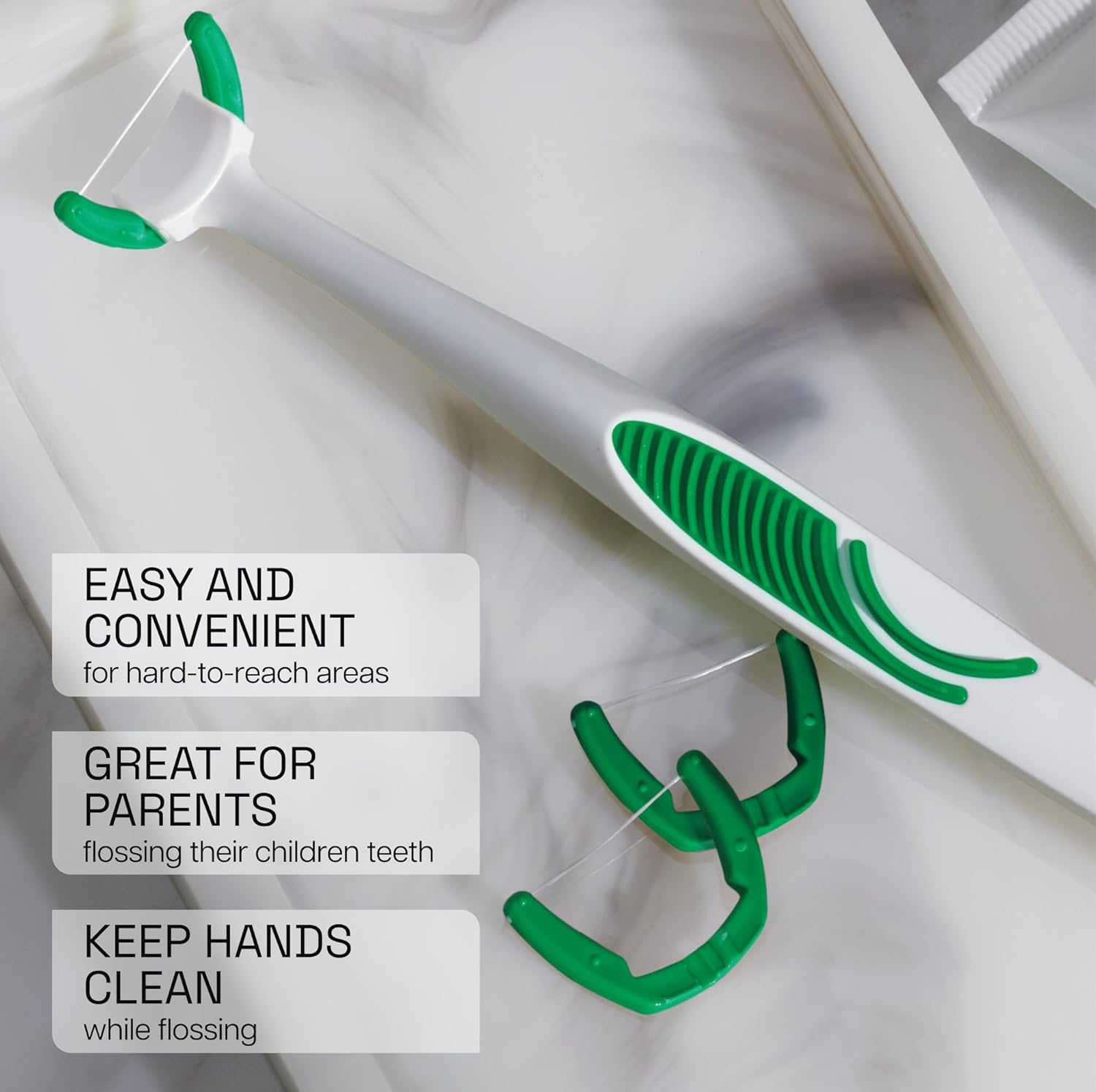 Ultraclean Access Flosser Refill Heads, Mint, Plaque Remover for Teeth, Shred Resistant, for Hard to  Areas, Oral Care, PFAS Free, for Adults & Kids, 1 Pack, 28 Count