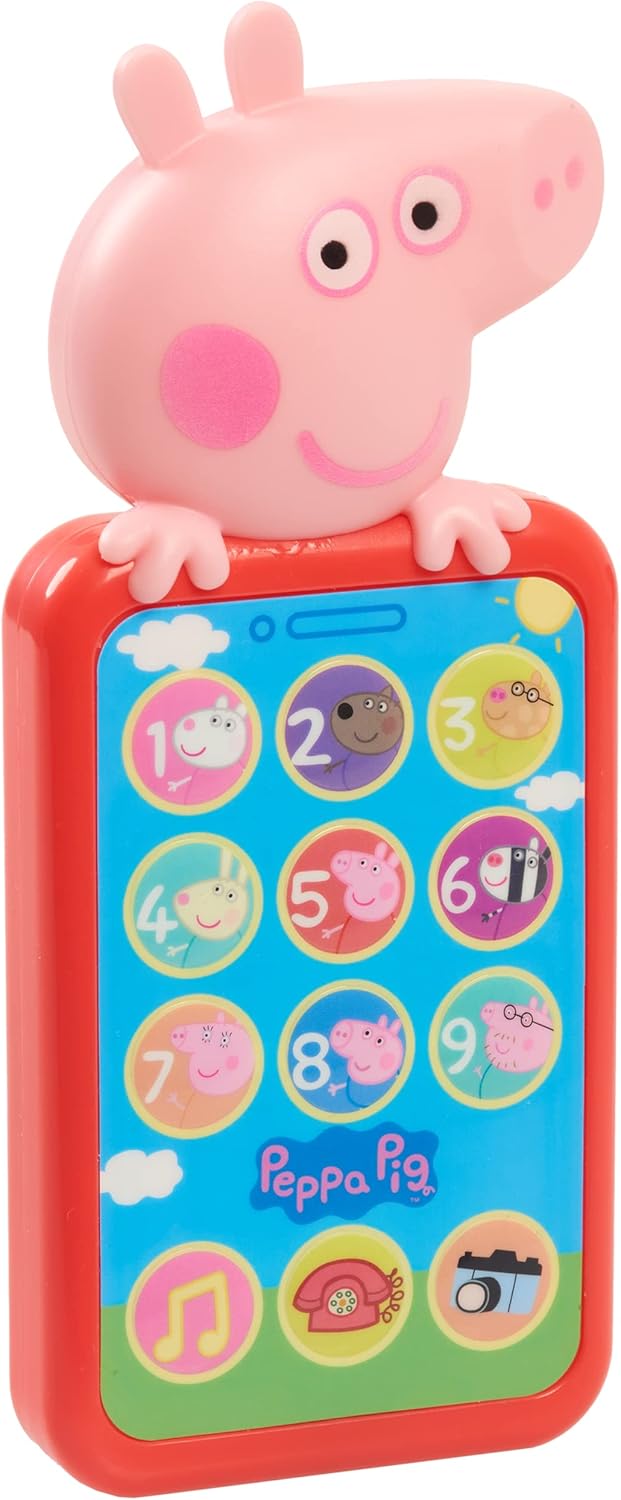 Peppa Pig Have a Chat Cell Phone, Toy Phone with Realistic Sounds and Light up Buttons, Kids Toys for Ages 3 up by