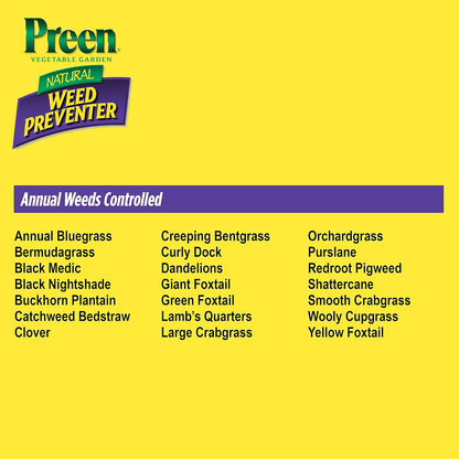 Natural Vegetable Garden Weed Preventer - 5 Lb. Bottle - Covers 250 Sq. Ft.