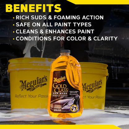Gold Class Car Wash - Get Professional Results in a Foam Cannon or as a Bucket Wash - Get a Clean and Glossy Finish That'S Safe for All Paint Types - 64 Oz