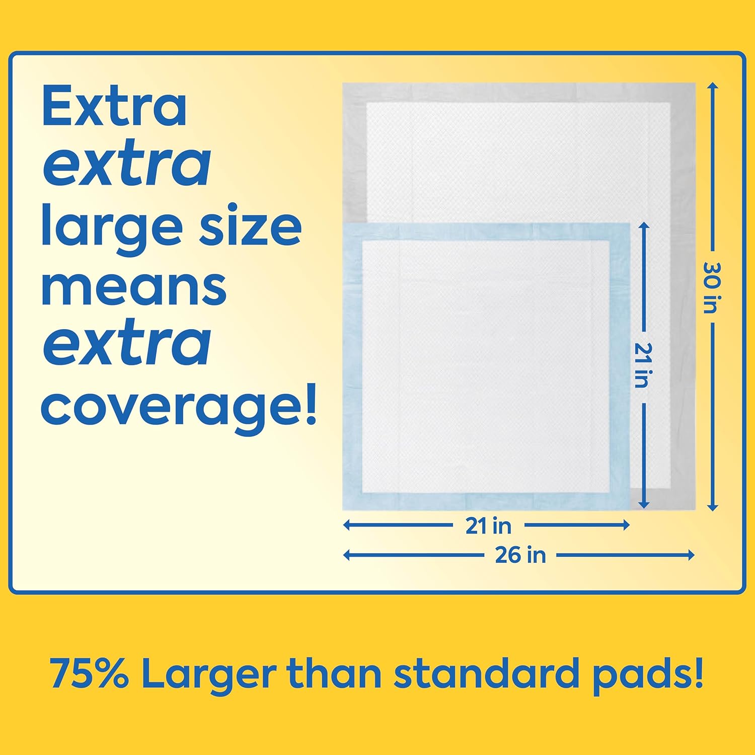 Petcare Puppy Pads XXL, Heavy Duty, Leak Proof Pee Pads for Dogs, Potty Training & Housebreaking, Puppy Essentials (26"X30", 30 Count)