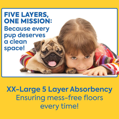 Petcare Puppy Pads XXL, Heavy Duty, Leak Proof Pee Pads for Dogs, Potty Training & Housebreaking, Puppy Essentials (26"X30", 30 Count)