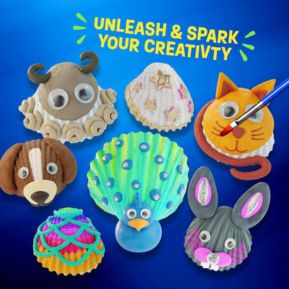 Kids Sea Shell Painting Kit - Arts & Crafts Gifts for Boys and Girls - Craft Activities Kits - Creative Art Activity Gift Toys for Age 6, 7, 8, 9, 10, 11 & 12 Year Old 8-12