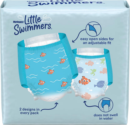 Little Swimmers Disposable Swim Diapers, Size 5-6 (32+ Lbs), 17 Ct