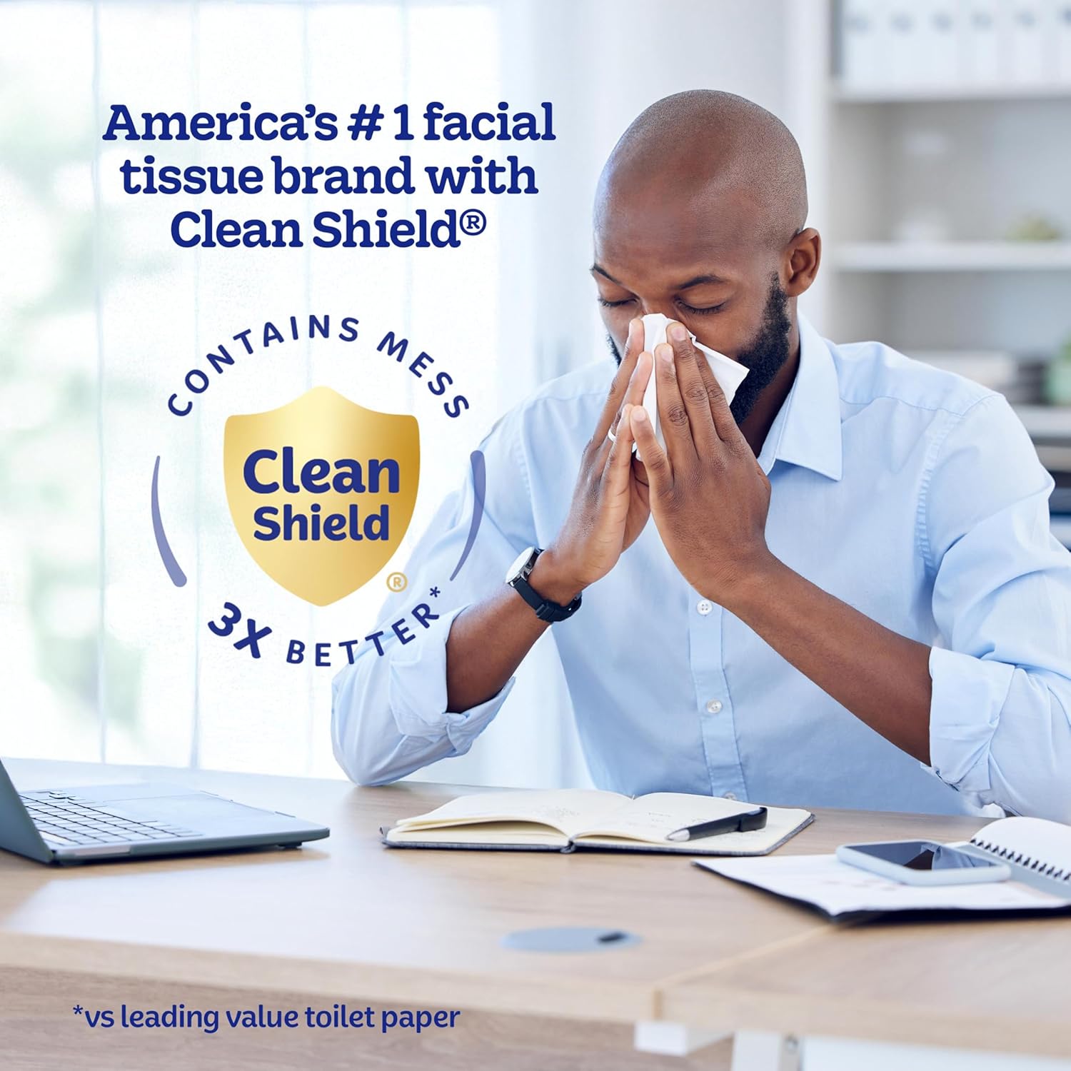 Ultra Soft Facial Tissues, 3 Flat Boxes, 120 Tissues per Box, 3-Ply (360 Total), Packaging May Vary