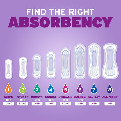 Daily Microliners, Incontinence Panty Liners, 1 Drop Lightest Absorbency, Regular, 54 Count of Pantiliners