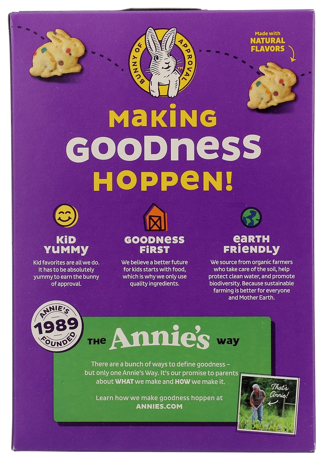 Annie'S Organic Birthday Cake Bunny Graham Kids Snacks, 7.5 Oz