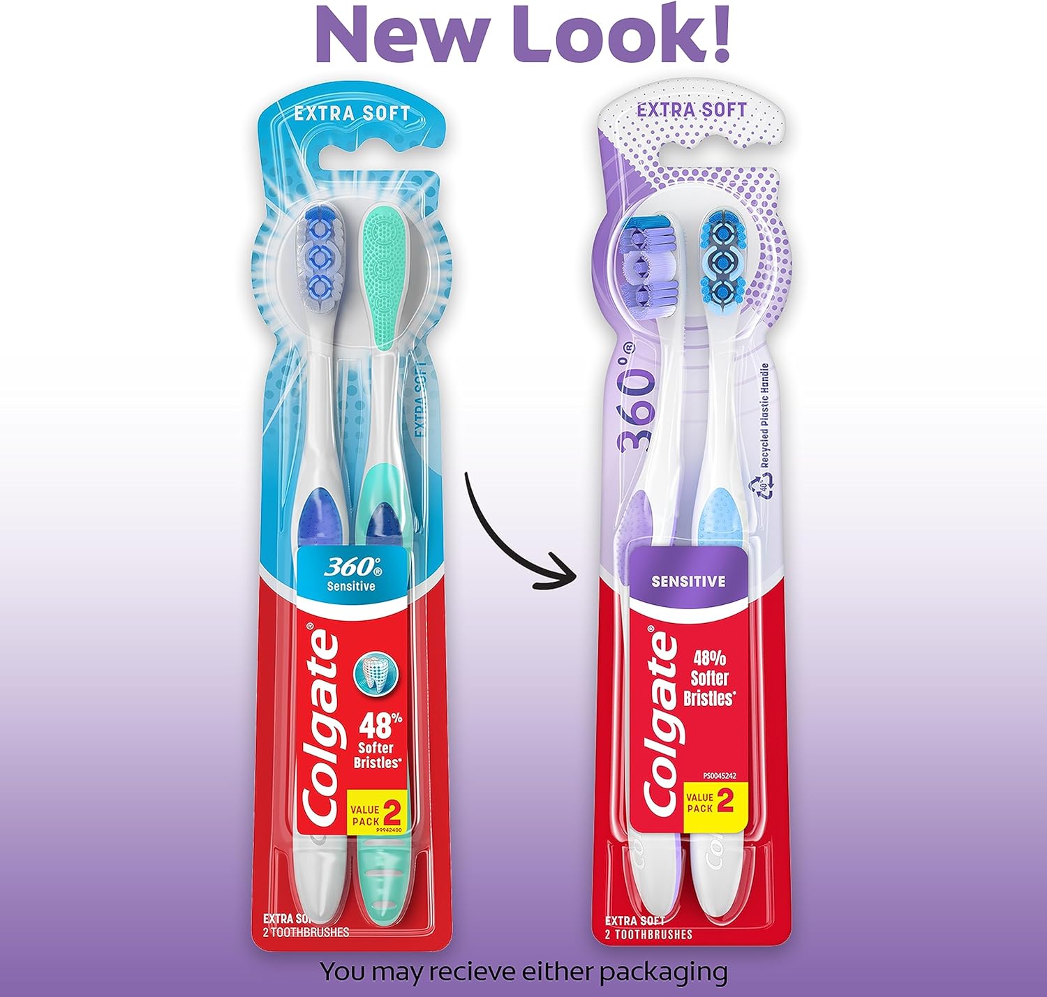 Enamel Health Sensitive Toothbrush, Extra Soft, 2 Ct