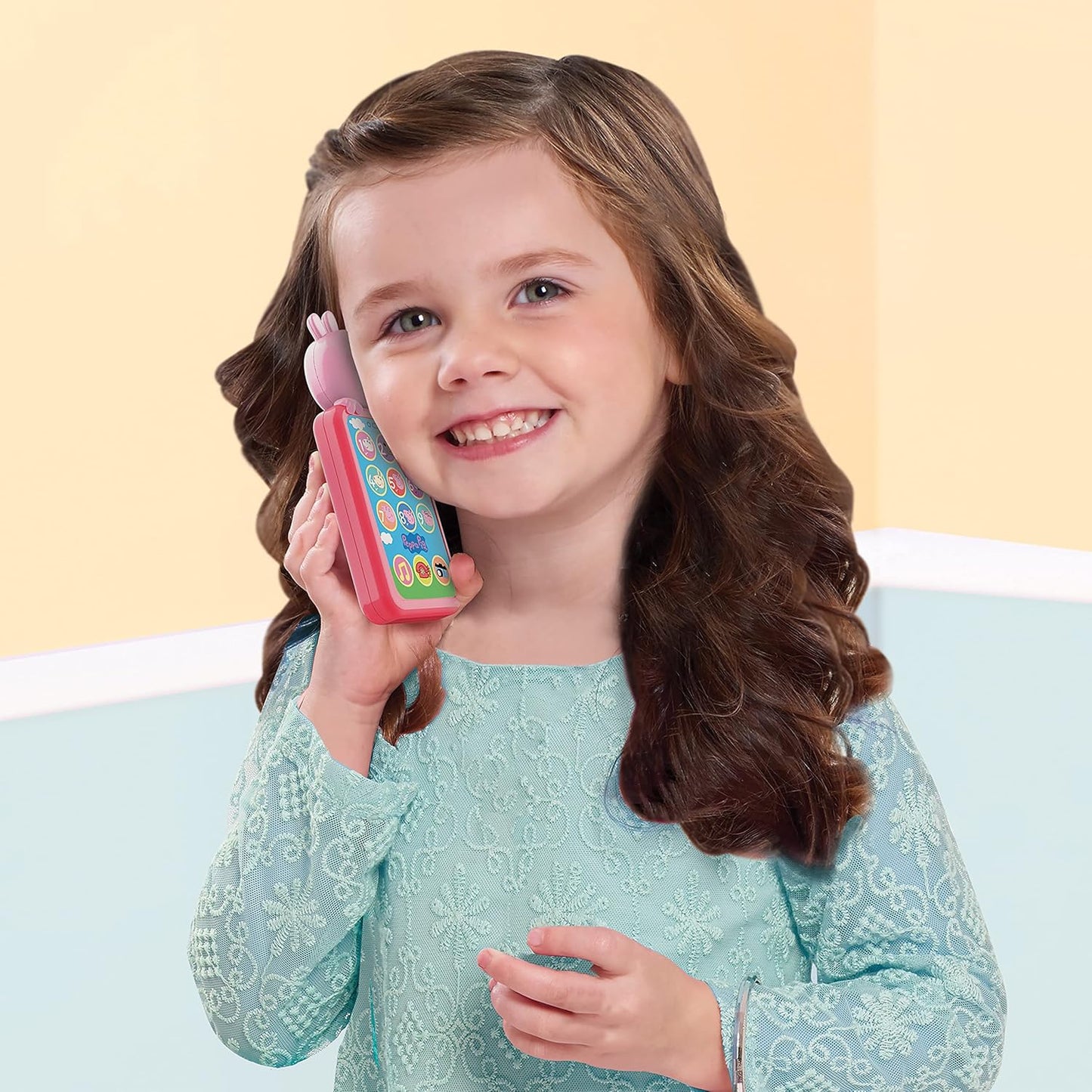 Peppa Pig Have a Chat Cell Phone, Toy Phone with Realistic Sounds and Light up Buttons, Kids Toys for Ages 3 up by