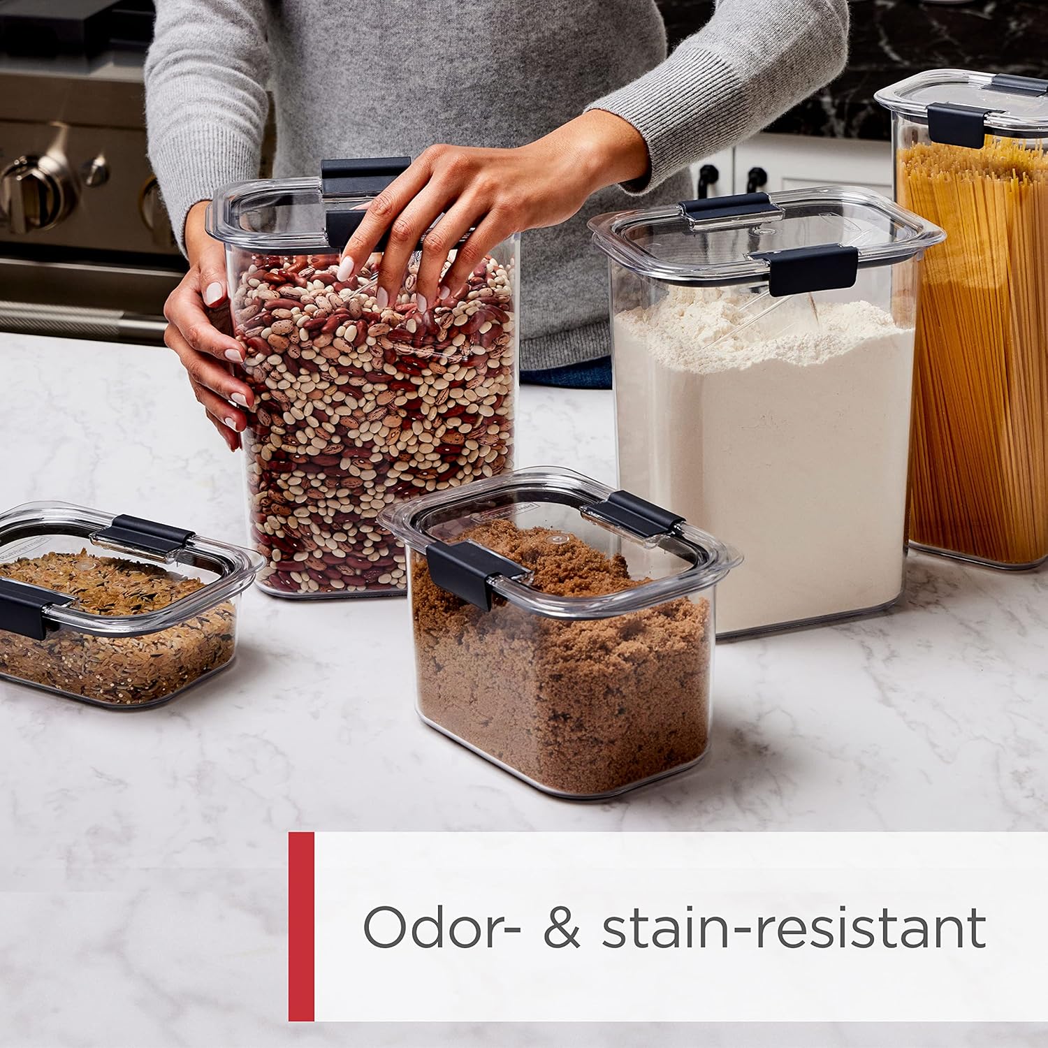 Brilliance Airtight Cereal Food Storage Container, Shatterproof, Bpa-Free and Dishwasher-Safe, 32Oz Capacity