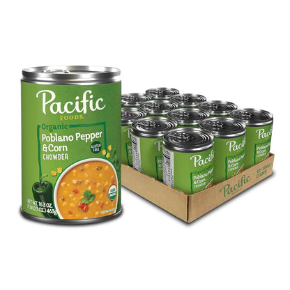 Organic Poblano Pepper and Corn Chowder, 16.3 Oz Can